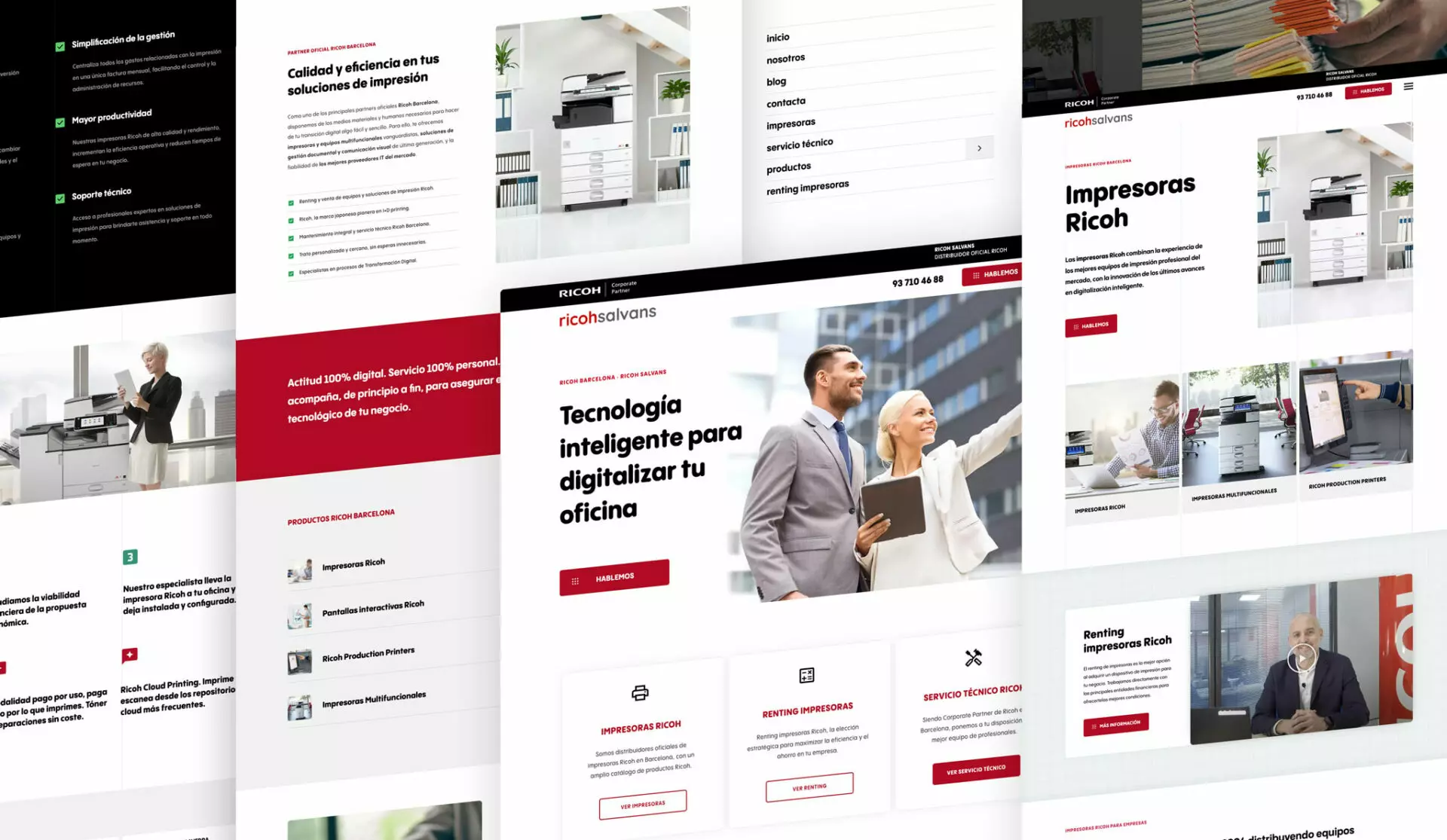 diseño web ricoh salvans