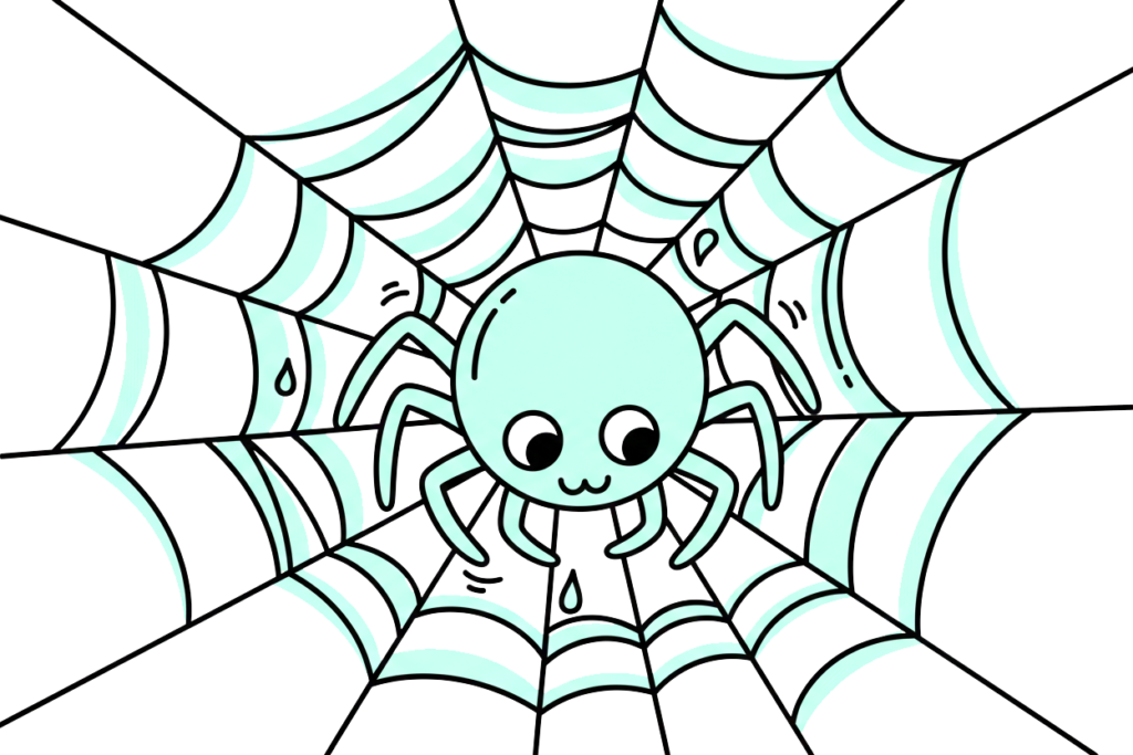 una araña tejiendo una red, representa el crawler de google construyendo el índice