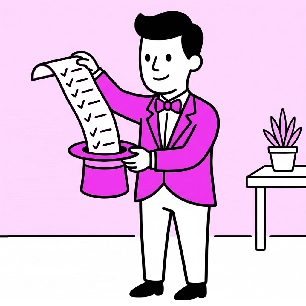 Mago sacando de una chistera una lista de alternativas a los descuentos