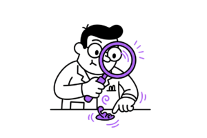 un cientifico analizando los defectos de shopify