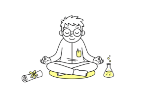 científico meditando sobre growth hacking
