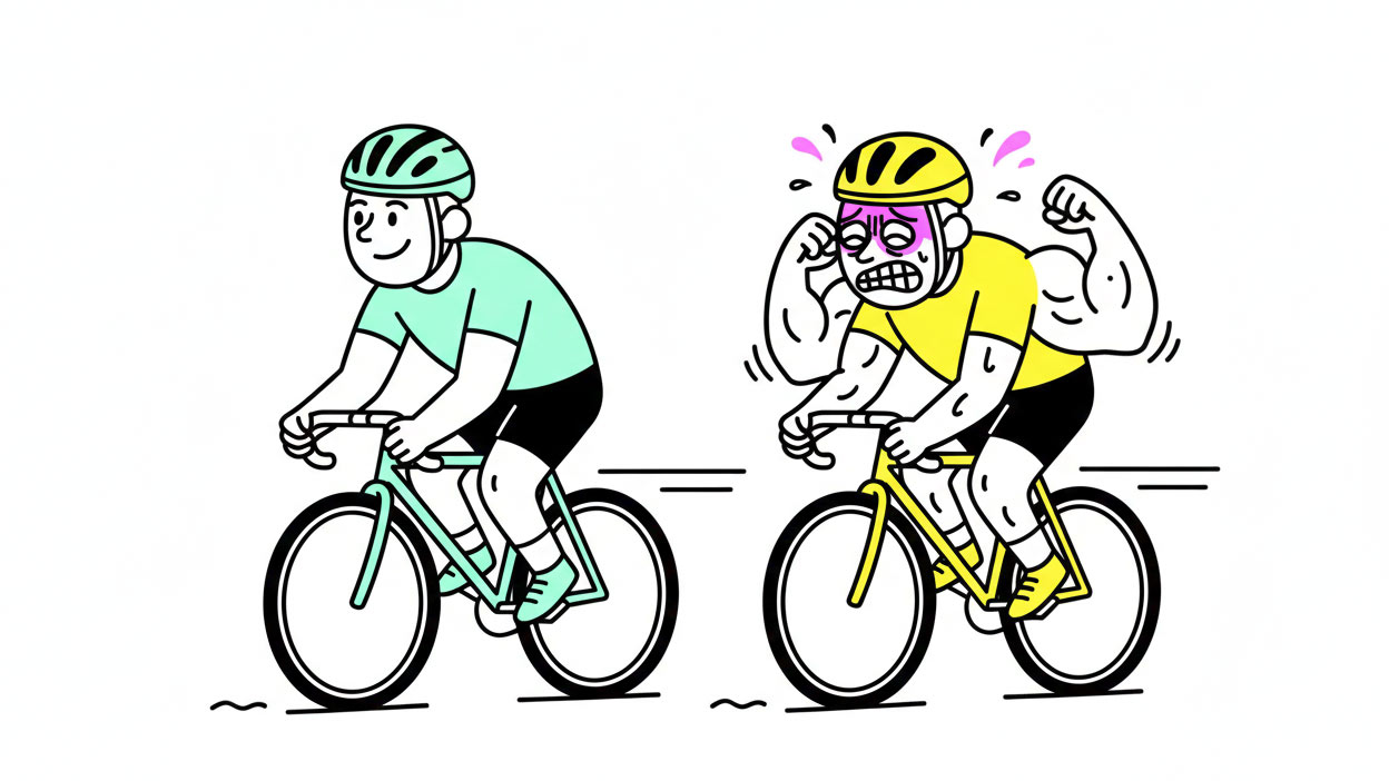 Captación vs Retención: por qué el debate está mal planteado 1 dos ciclistas representando dos formas de crecer, el primero representa el crecimiento constante y equilibrado y el segundo el crecimiento solo basado en captación