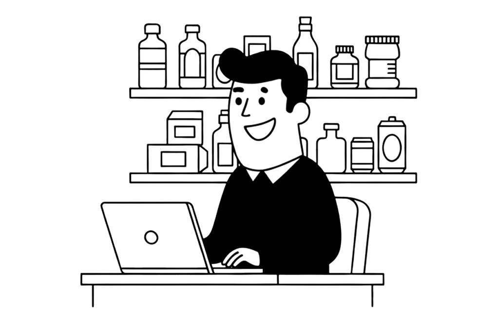 señor diseñando su tienda online