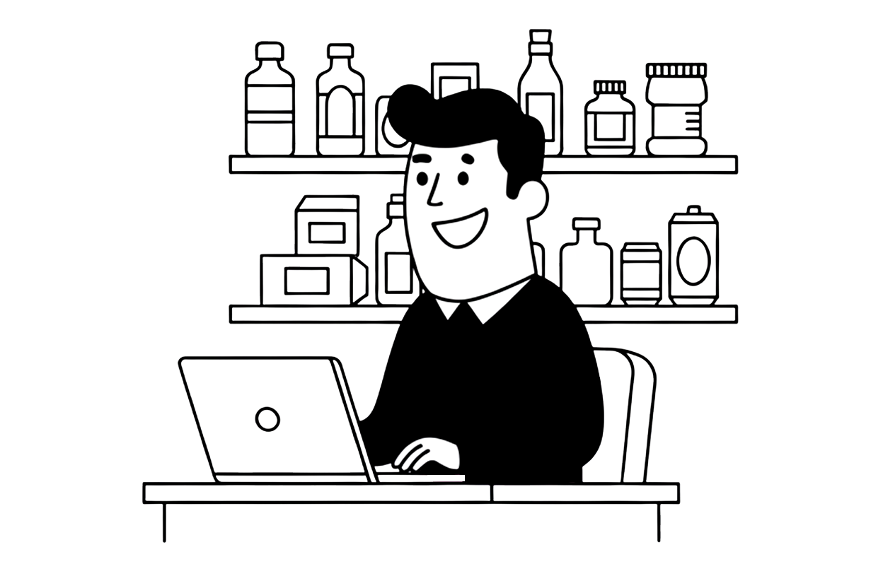 señor diseñando su tienda online