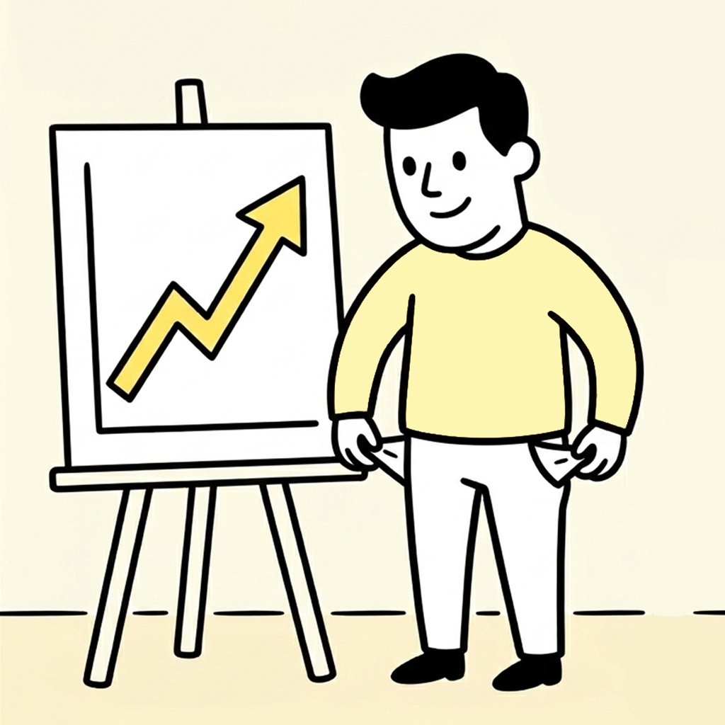 Profesional mostrando una gráfica ascendente como símbolo de métricas de vanidad en marketing