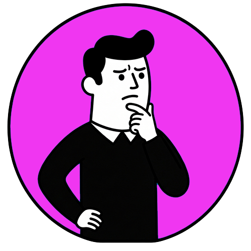Ilustración de una persona pensativa, representando un negocio físico que quiere empezar a vender online y ampliar su alcance.