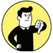 Ilustración de una persona haciendo un gesto de rechazo, representando leads que no encajan con el negocio