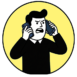 Ilustración de una persona al teléfono con gesto de agobio, representando la falta de estructura comercial