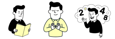 Ilustración de servicio growth con personajes analizando estrategia, objetivos y crecimiento de una tienda online