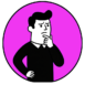 Ilustración de una persona pensativa, representando un negocio físico que quiere empezar a vender online y ampliar su alcance.